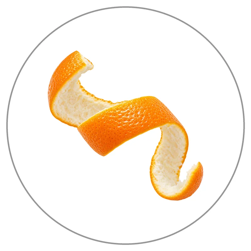 Spiraled Orange Peel Curl