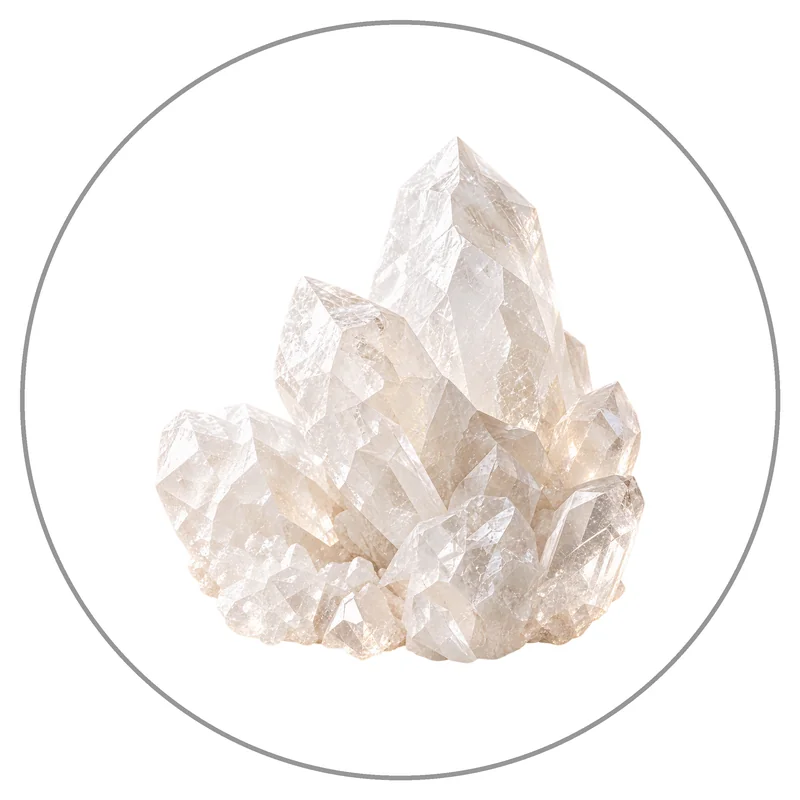 Photorealistic Quartz Crystal Cluster