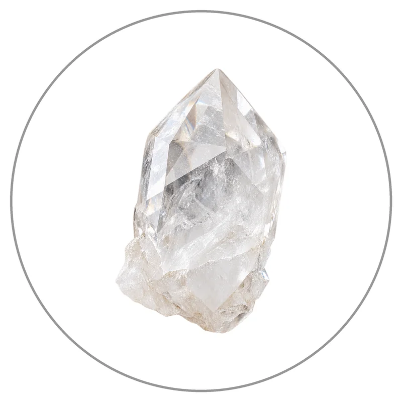 Isolated Clear Quartz Crystal